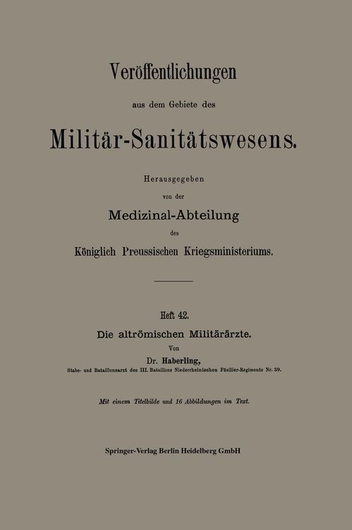 Produktbild: Die altr&ouml;mischen Milit&auml;r&auml;rzte