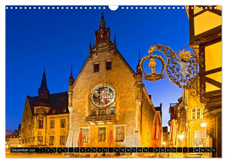 Produktbild: QUEDLINBURG F&Uuml;R NACHTSCHW&Auml;RMER (Wandkalender 2026 DIN A3 quer), CALVENDO Monatskalender