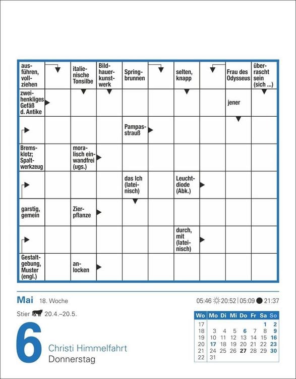 Produktbild: Kreuzwortr&auml;tsel Tagesabrei&szlig;kalender 2027