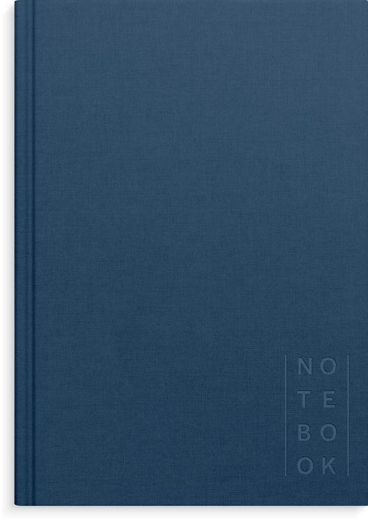 Produktbild: Burde Notizbuch Textil dunkelblau liniert A5
