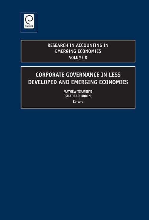 Produktbild: Corporate Governance in Less Developed and Emerging Economies