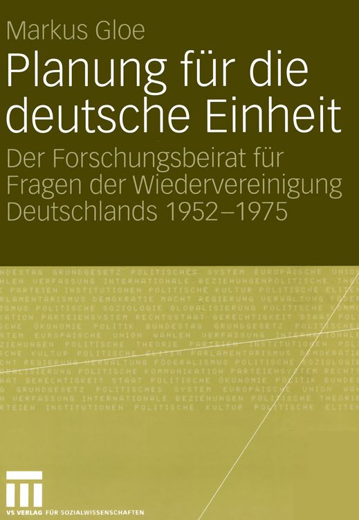 Produktbild: Planung f&uuml;r die deutsche Einheit