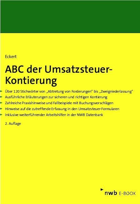 Produktbild: ABC der Umsatzsteuer-Kontierung