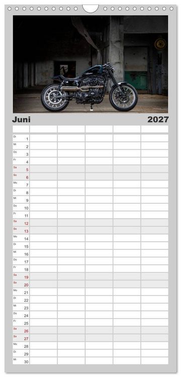 Produktbild: Familienplaner 2027 - Best of Custom- and Showbikes mit 5 Spalten (Wandkalender, 21 x 45 cm) CALVENDO