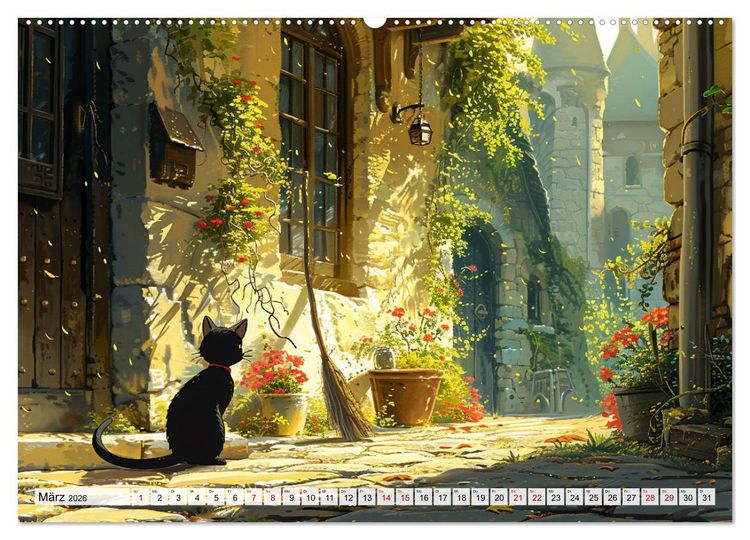 Produktbild: Begegnungen im Anime Zauberland (hochwertiger Premium Wandkalender 2026 DIN A2 quer), Kunstdruck in Hochglanz
