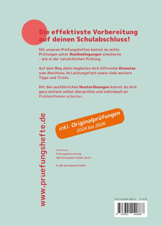 Produktbild: Pr&uuml;fungsheft Abitur 2027 BW &ndash; Deutsch LF