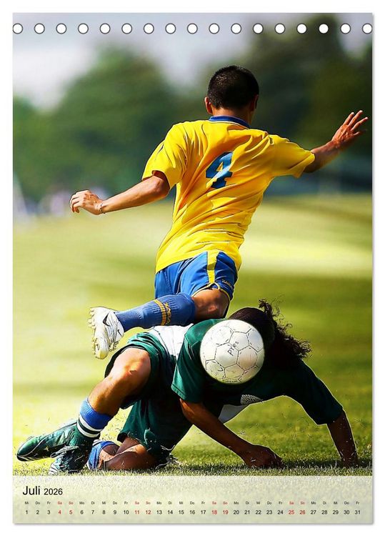 Produktbild: Fu&szlig;ballfieber extrem (Tischkalender 2026 DIN A5 hoch), CALVENDO Monatskalender