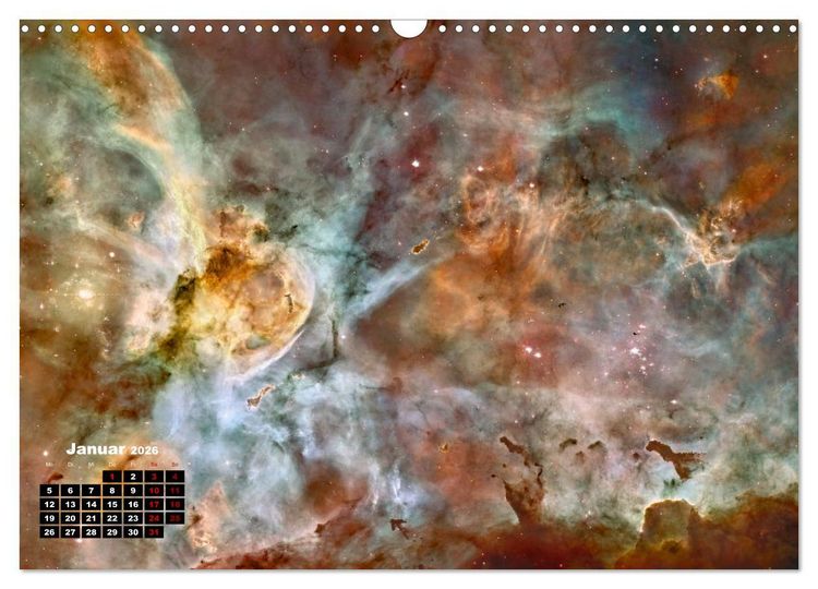 Produktbild: Hubble - 35 Jahre atemberaubende Aufnahmen (Wandkalender 2026 DIN A3 quer), CALVENDO Monatskalender