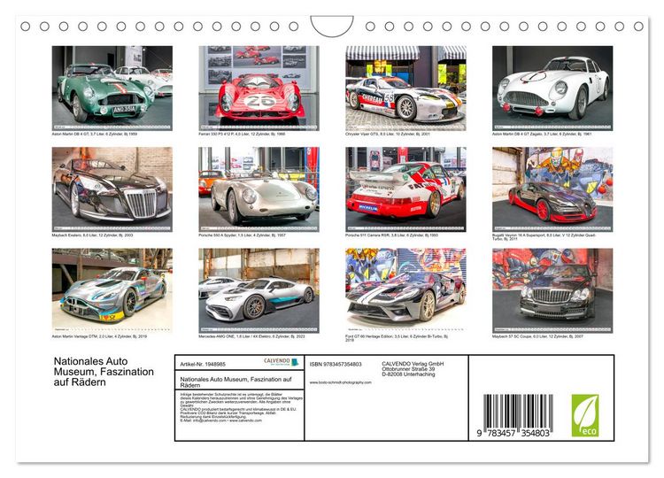 Produktbild: Nationales Auto Museum, Faszination auf R&auml;dern (Wandkalender 2026 DIN A4 quer), CALVENDO Monatskalender