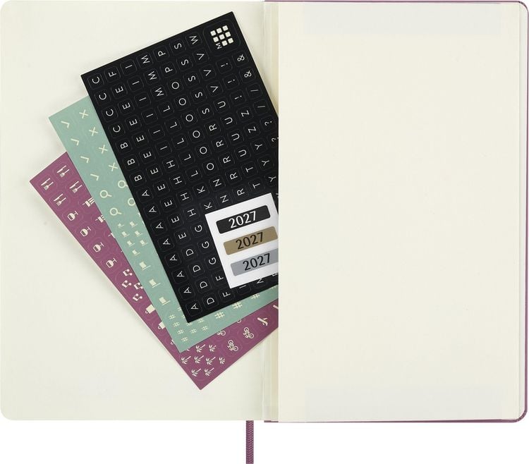 Produktbild: Moleskine 12 Monate Tageskalender 2027, Large/A5, 1 Tag = 1 Seite, fester Einband, Majest&auml;tisches Pink