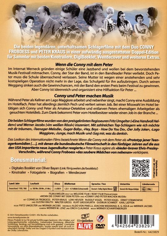 Produktbild: Conny und Peter: Wenn die Conny mit dem Peter & Conny und Peter machen Musik - Doppelbox (Neuauflage) [2 DVDs]