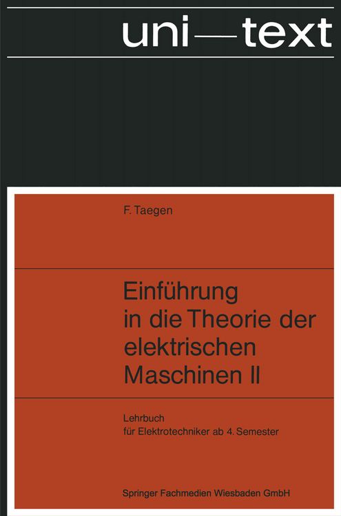 Produktbild: Einf&uuml;hrung in die Theorie der elektrischen Maschinen II