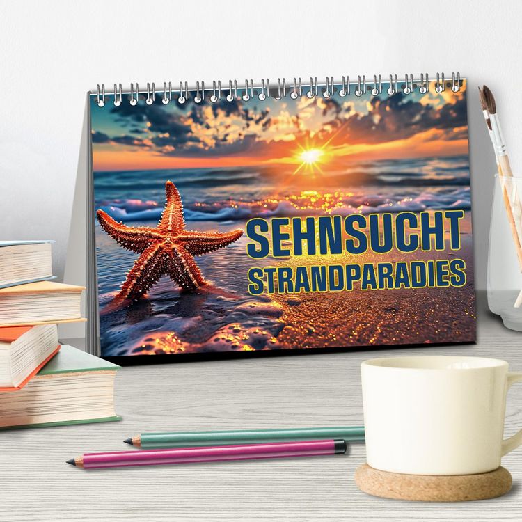 Produktbild: Sehnsucht Strandparadies (Tischkalender 2026 DIN A5 quer), CALVENDO Monatskalender