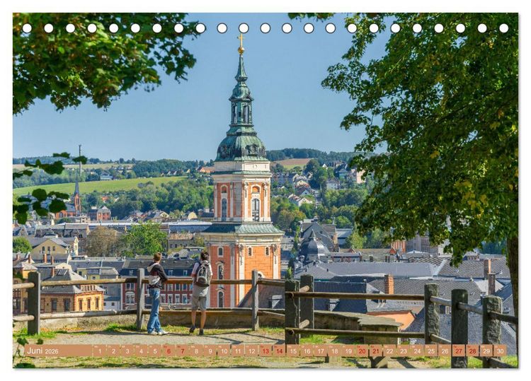 Produktbild: Greiz - Perle an der wei&szlig;en Elster in Th&uuml;ringen (Tischkalender 2026 DIN A5 quer), CALVENDO Monatskalender