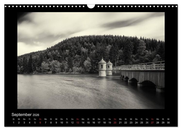 Produktbild: Harz-Bilder in monochrome (Wandkalender 2026 DIN A3 quer), CALVENDO Monatskalender