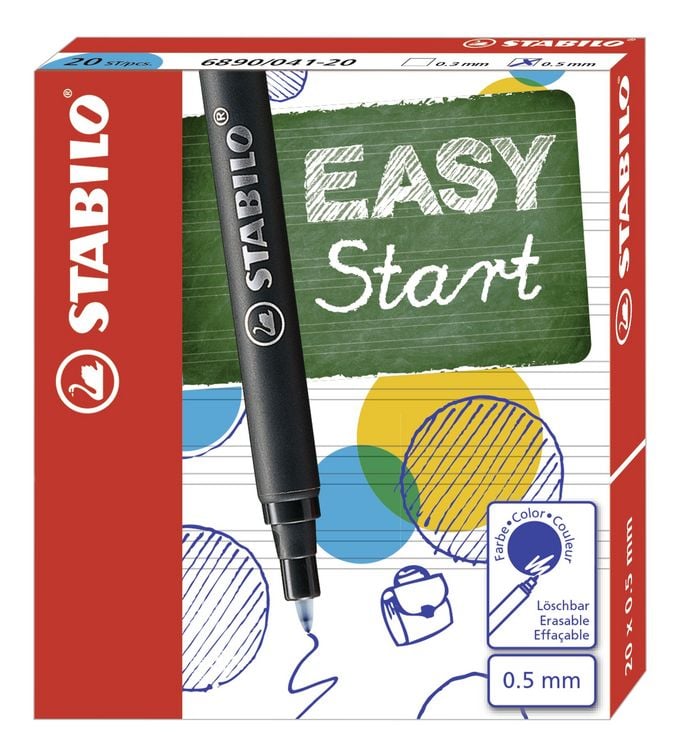 Produktbild: STABILO Patronen zum Nachfüllen - EASYoriginal Refill - medium - 20er Pack - Schreibfarbe blau (löschbar)