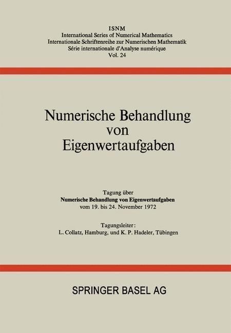 Produktbild: Numerische Behandlung von Eigenwertaufgaben