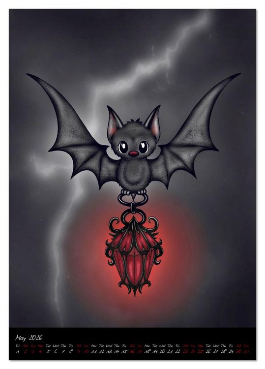 Produktbild: Gothic Fantasy Animals (Desk Calendar 2026 DIN A5 portrait), CALVENDO 12 Month DeskCalendar