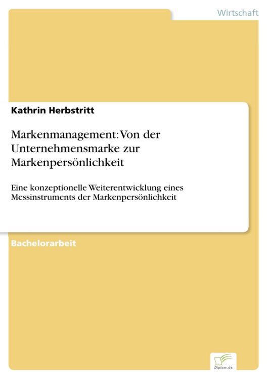 Produktbild: Markenmanagement: Von der Unternehmensmarke zur Markenpers&ouml;nlichkeit