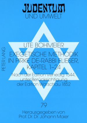 Produktbild: Exegetische Methodik in Pirke de-Rabbi Elieser, Kapitel 1-24