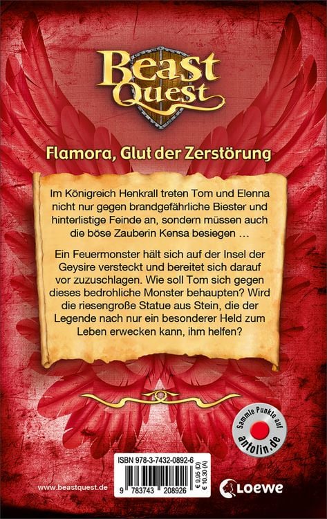 Produktbild: Beast Quest (Band 64) - Flamora, Glut der Zerst&ouml;rung