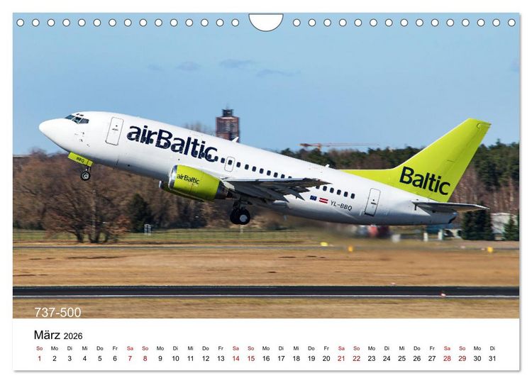Produktbild: Flugzeuge von Boeing (Wandkalender 2026 DIN A4 quer), CALVENDO Monatskalender