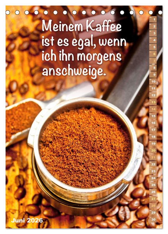 Produktbild: Kaffeestunde: Die Welt der Baristas (Tischkalender 2026 DIN A5 hoch), CALVENDO Monatskalender