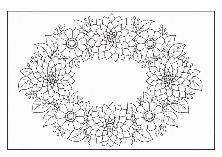 Produktbild: Mandala Blumen Malbuch f&uuml;r Erwachsene mit 100 floralen Ausmalmotiven