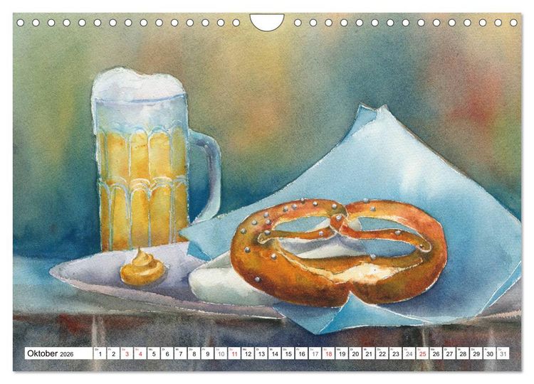 Produktbild: Stillleben Aquarelle (Wandkalender 2026 DIN A4 quer), CALVENDO Monatskalender