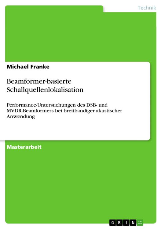 Produktbild: Beamformer-basierte Schallquellenlokalisation