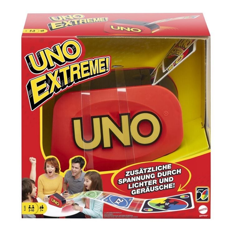 Produktbild: Mattel Games UNO Extreme, Kartenspiel, Kinderspiel, Gesellschaftsspiel