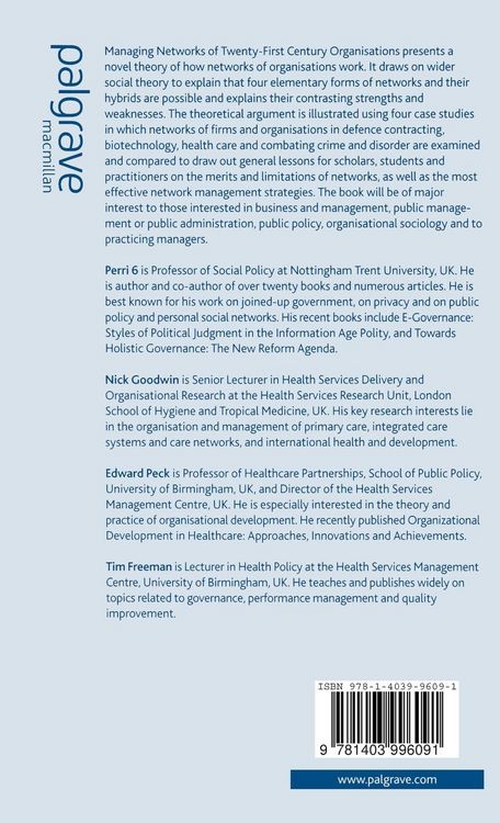 Produktbild: Managing Networks of Twenty-First Century Organisations
