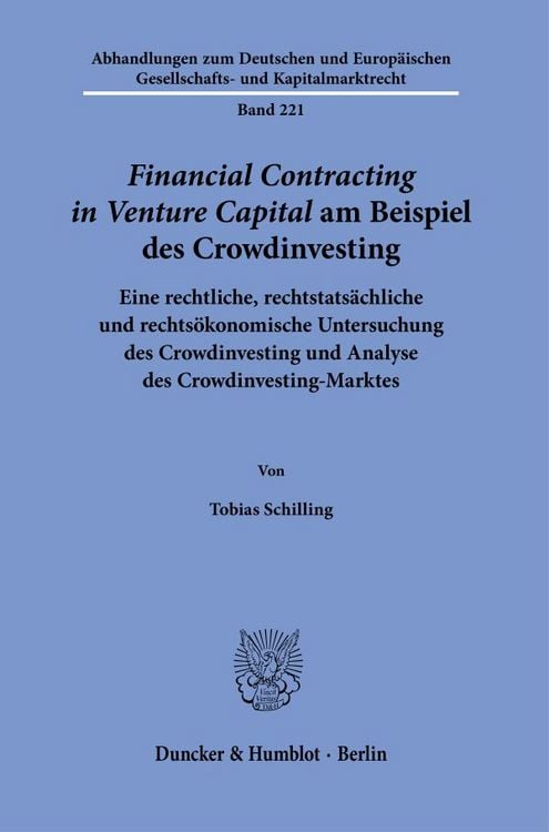 Produktbild: &rsaquo;Financial Contracting in Venture Capital&lsaquo; am Beispiel des Crowdinvesting.