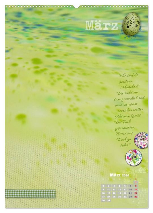 Produktbild: Jahr der Dankbarkeit &ndash; Scrapbooking-Kalender (Wandkalender 2026 DIN A2 hoch), CALVENDO Monatskalender