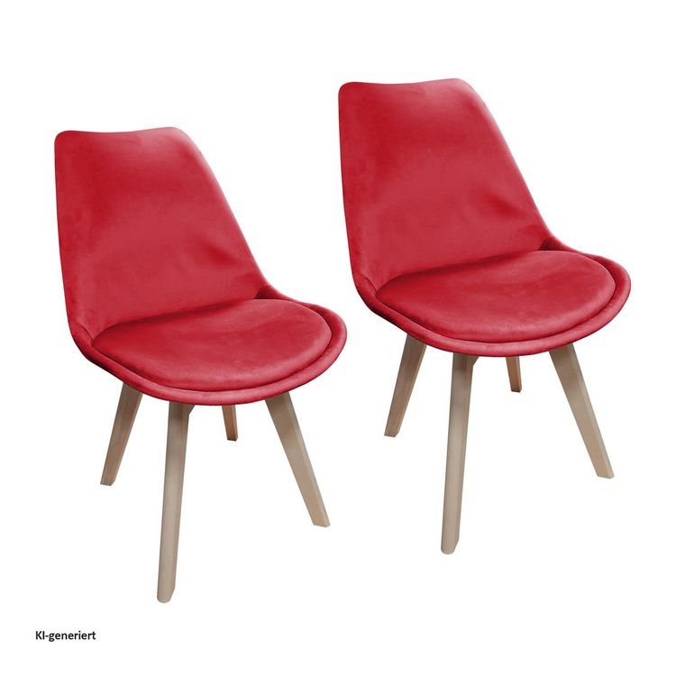 Produktbild: HTI-Living HTI-Living Stuhl Atlanta Velvet Uni 2er-Set HTI-Living Stuhl Atlanta Velvet Uni 2er-Set