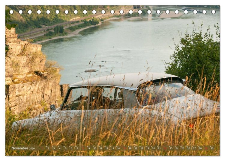 Produktbild: Citro&euml;n DS G&ouml;ttin im Mittelrheintal (Tischkalender 2026 DIN A5 quer), CALVENDO Monatskalender