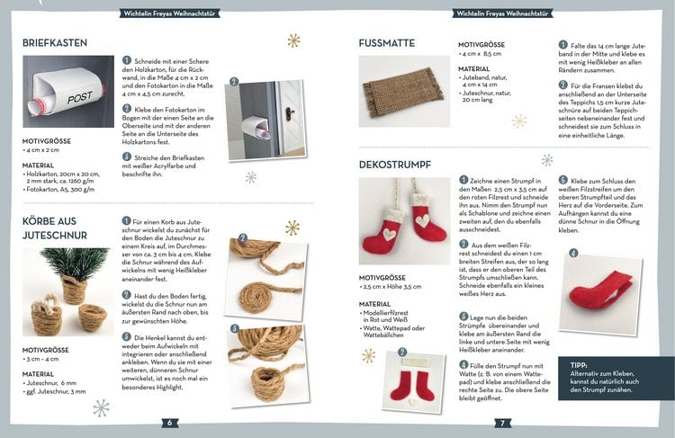 Produktbild: Weihnachtliche Wichtelt&uuml;ren. S&uuml;&szlig;e Bastelprojekte f&uuml;r zauberhaften Wichtel-Weihnachtsspa&szlig;.