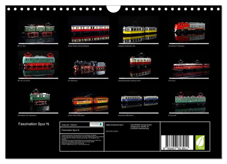 Produktbild: Faszination Spur N (Wandkalender 2026 DIN A4 quer), CALVENDO Monatskalender