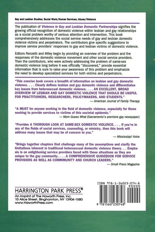 Produktbild: Violence in Gay and Lesbian Domestic Partnerships