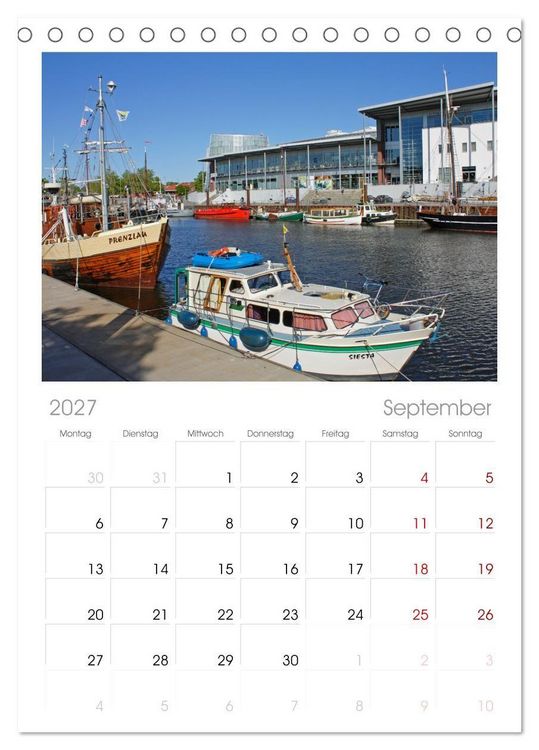 Produktbild: Tischplaner 2027 - Ansichten von Bremen und Bremerhaven (A5 Tischkalender zum Aufstellen) CALVENDO