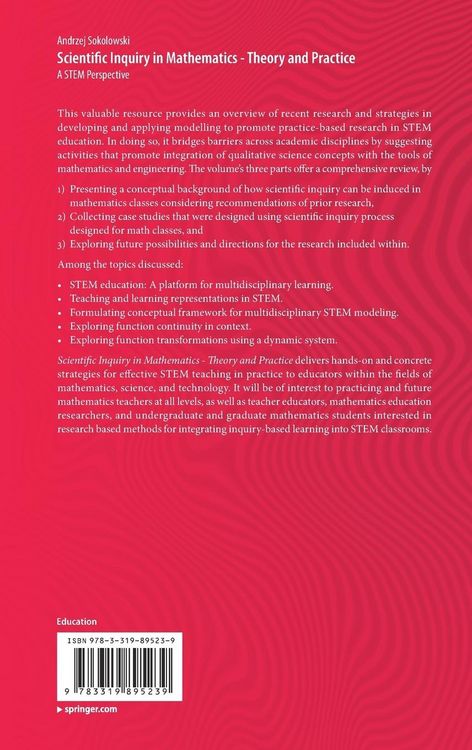 Produktbild: Scientific Inquiry in Mathematics - Theory and Practice