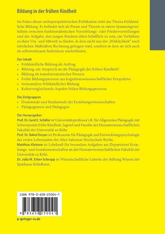 Produktbild: Bildung in der fr&uuml;hen Kindheit