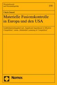 Produktbild: Materielle Fusionskontrolle in Europa und den USA