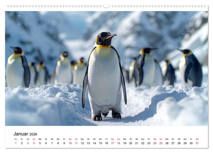 Produktbild: Maritim pur - Pinguine (Wandkalender 2026 DIN A2 quer), CALVENDO Monatskalender