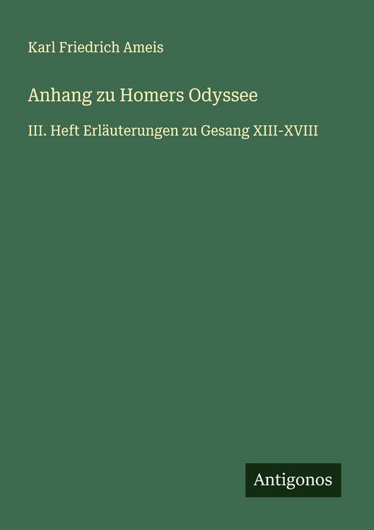 Produktbild: Anhang zu Homers Odyssee
