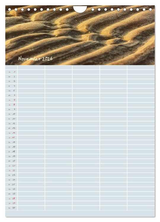 Produktbild: Kleine Sand-Sch&ouml;nheiten / Familienplaner (Wandkalender 2026 DIN A4 hoch), CALVENDO Monatskalender