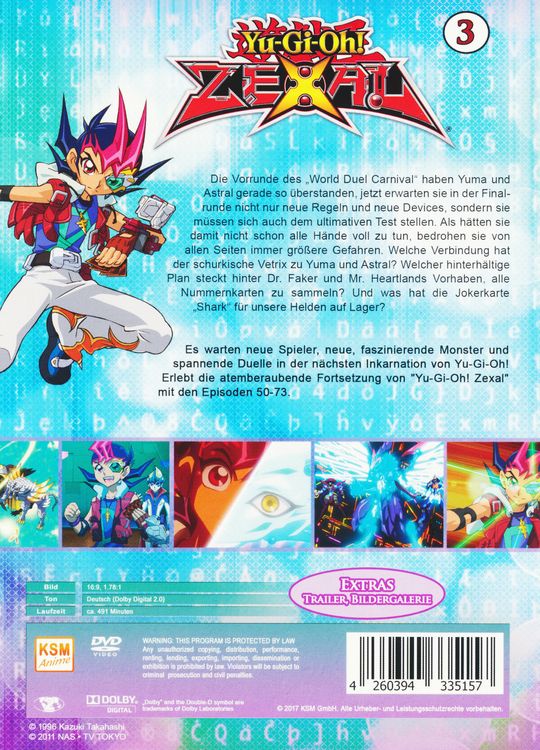 Produktbild: Yu-Gi-Oh! - Zexal - Staffel 2.1/Episode 50-73 [5 DVDs]