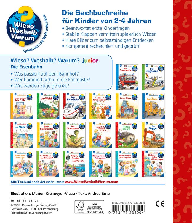 Produktbild: Die Eisenbahn / Wieso? Weshalb? Warum? Junior Bd. 9