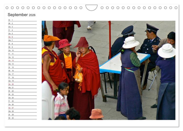 Produktbild: Tibet - Begegnungen (Wandkalender 2026 DIN A4 quer), CALVENDO Monatskalender
