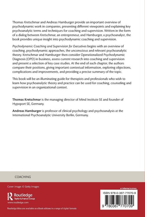 Produktbild: Psychodynamic Coaching and Supervision for Executives